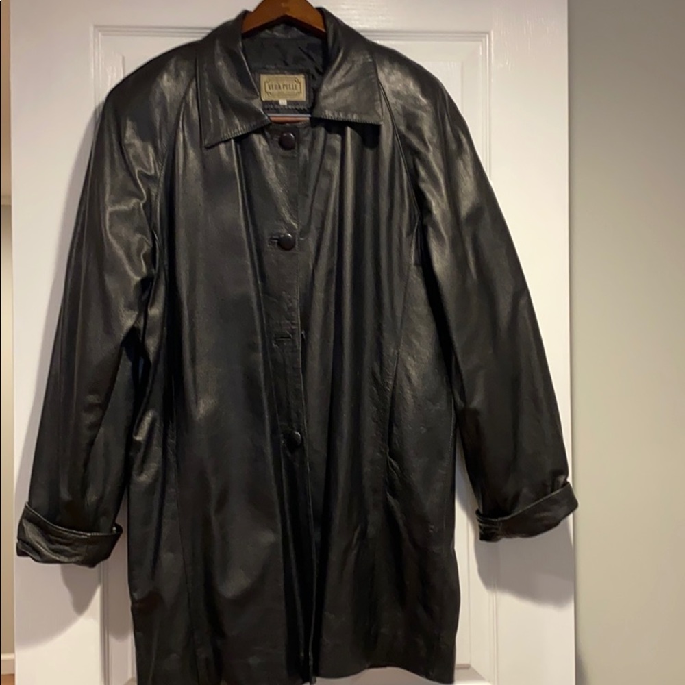 Buttery soft leather coat from Italy.